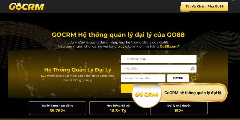 GoCRM hệ thống quản lý đại lý.