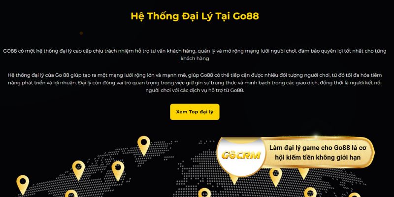 Làm đại lý game cho Go88 là cơ hội kiếm tiền không giới hạn
