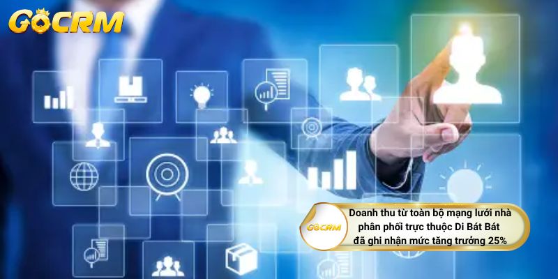 Doanh thu từ toàn bộ mạng lưới nhà phân phối trực thuộc Di Bát Bát đã ghi nhận mức tăng trưởng 25%